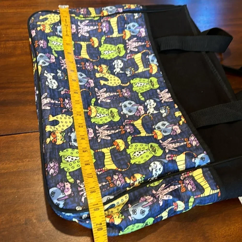 Whimsical Kitty Cat Large Duffel Tote Bag